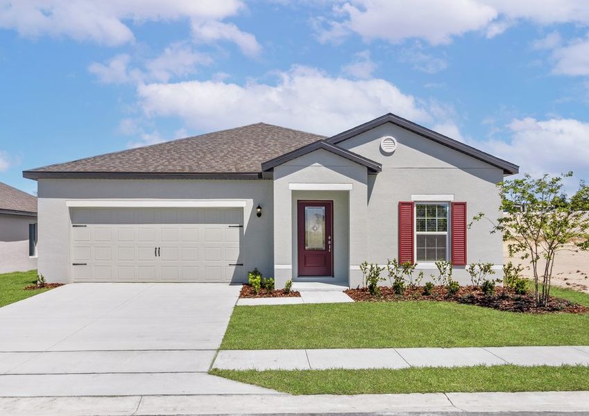 Exterior of the Summit with red shutters Exterior of the Summit with red shutters