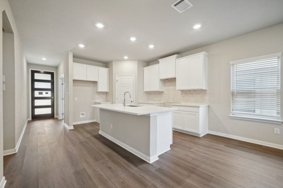 Kitchen in the Matador floorplan in the Meritage Homes community.