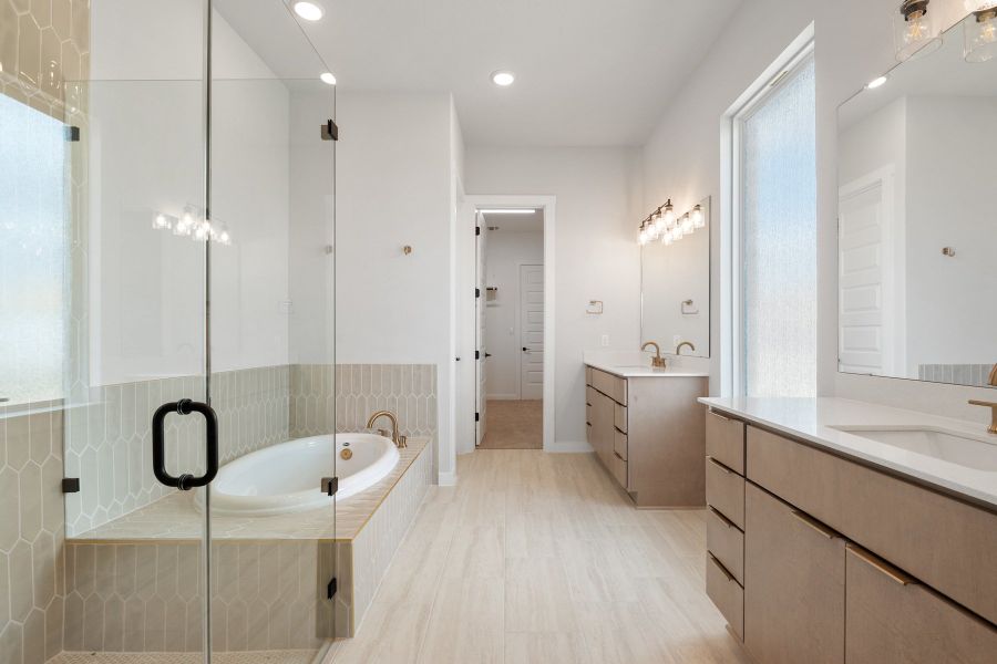 Furnished interior view inside a new home in Lariat, Liberty Hill (Image 12).