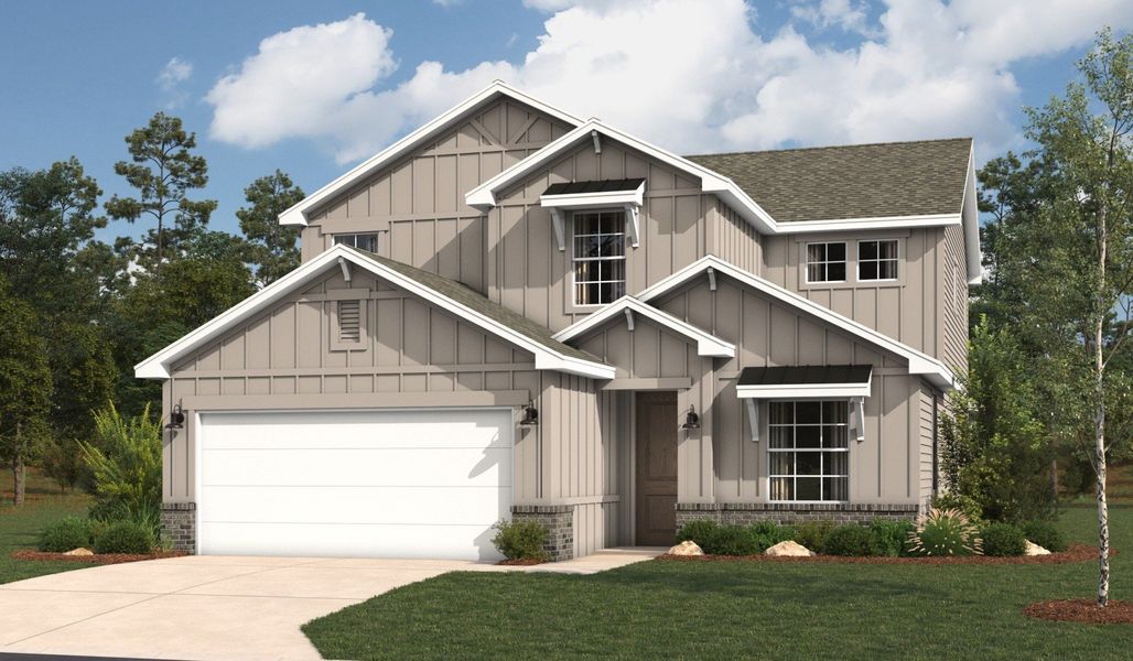 Representative exterior photo of a completed home built from the Bandera by Hakes Brothers in Hickory Ridge, Elmendorf, TX (Image 19).
