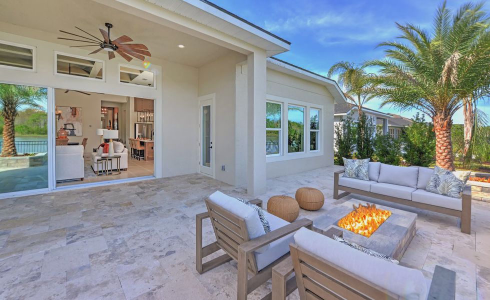 Exterior details and patio area of a home in Mosaic, Daytona Beach (Image 22).