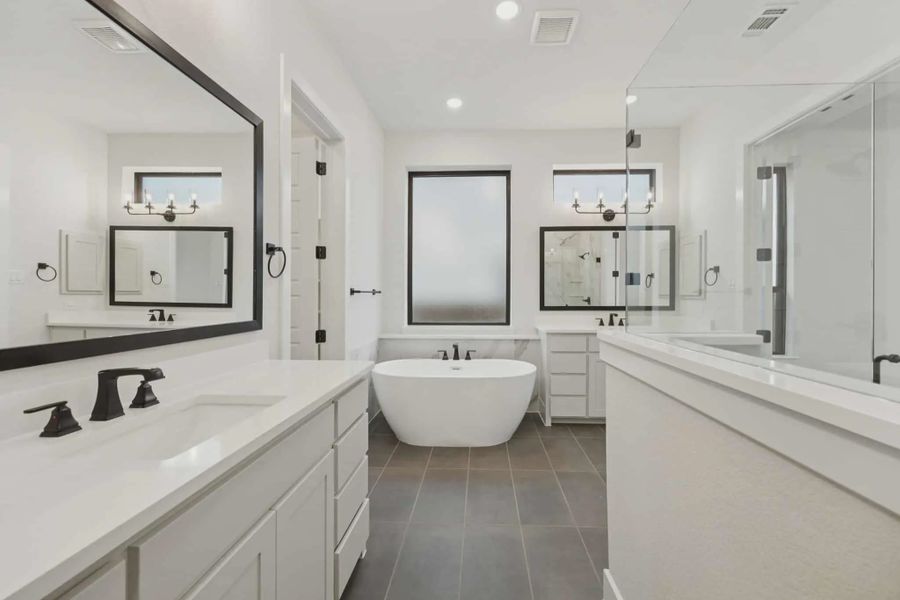 Representative furnished interior of a home built from the Danville by Chesmar Homes in Canyon Falls, Argyle (Image 10).