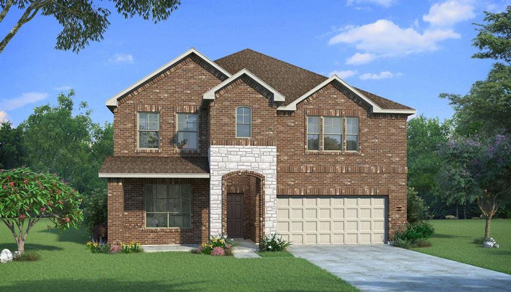 Front exterior of a new home in , Celina, TX, highlighting curb appeal (Image 20).