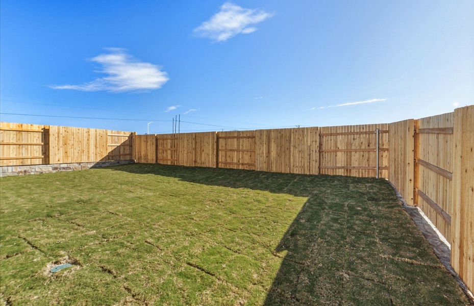 Exterior details and patio area of a home in Sunfield, Buda (Image 23). Exterior details and patio area of a home in Sunfield, Buda (Image 23).