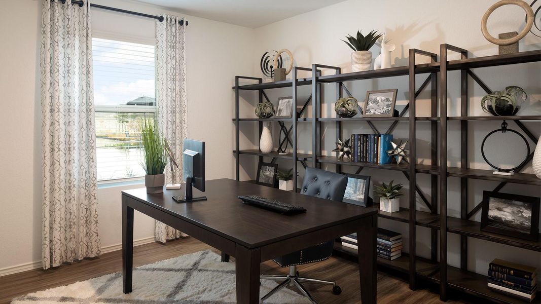 Furnished interior view inside a new home in Meadowlark Preserve, Pflugerville (Image 10).