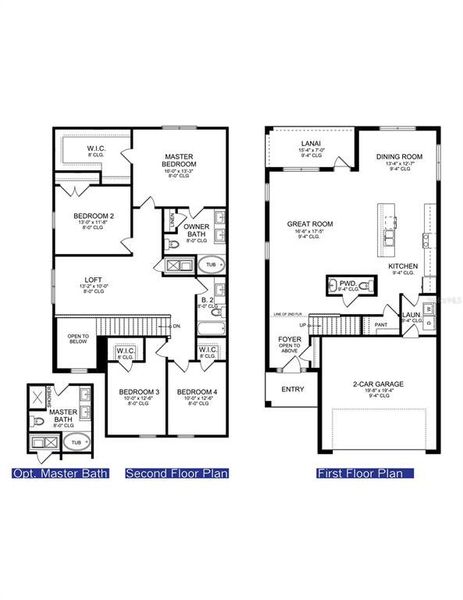 2D floor plan layout of this home in , St. Cloud, FL (Image 4).
