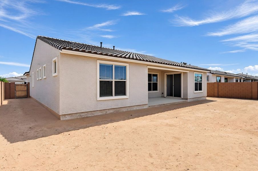 Exterior details and patio area of a home in Artisan at Asante, Surprise (Image 3).