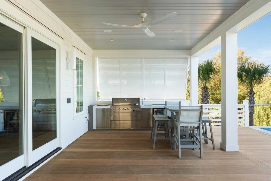 Exterior details and patio area of a home in , Isle Of Palms (Image 29).