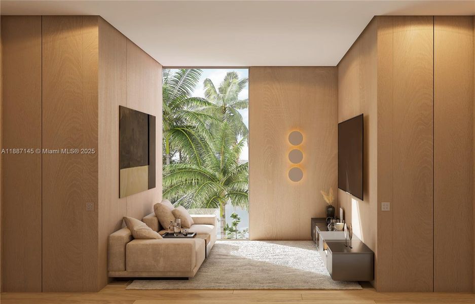 Furnished interior view inside a new home in , Miami (Image 12). Furnished interior view inside a new home in , Miami (Image 12).