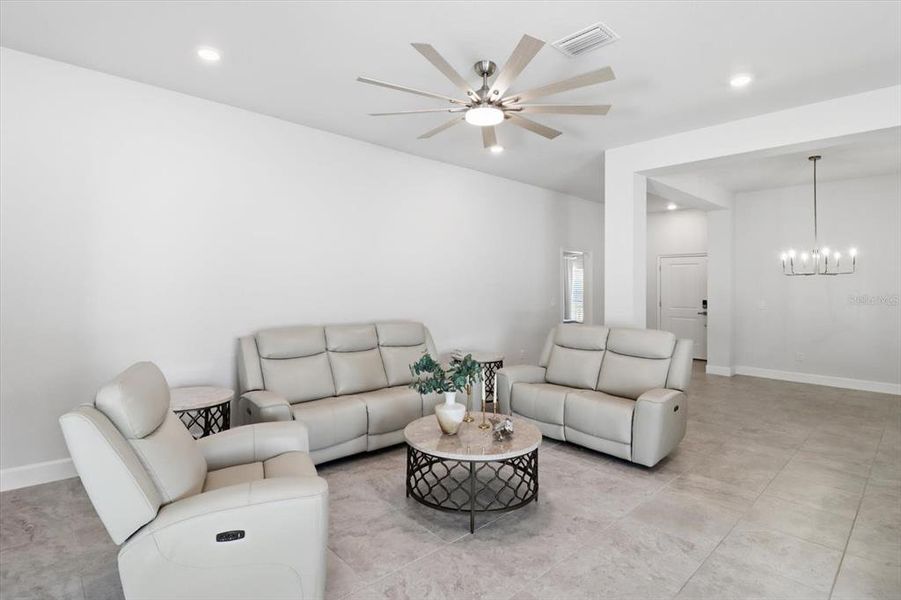 Furnished interior view inside a new home in Orange Blossom Hills, Summerfield (Image 14). Furnished interior view inside a new home in Orange Blossom Hills, Summerfield (Image 14).
