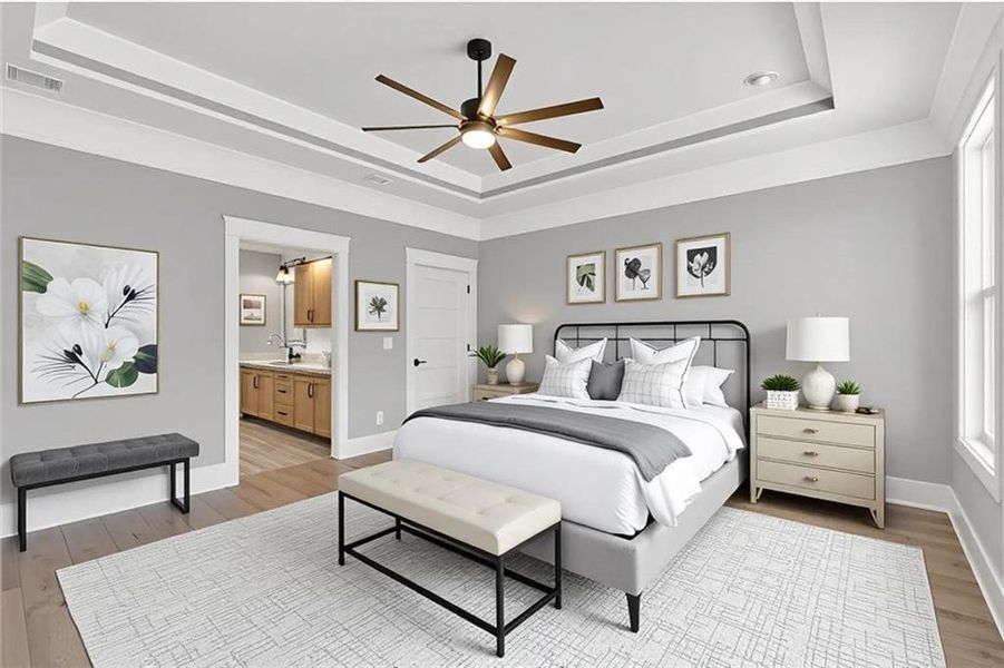 Furnished interior view inside a new home in , Holly Springs (Image 17). Furnished interior view inside a new home in , Holly Springs (Image 17).