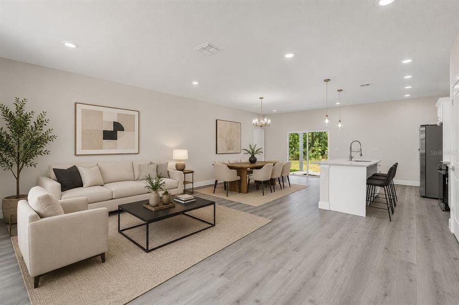 Furnished interior view inside a new home in , Citrus Springs (Image 31).