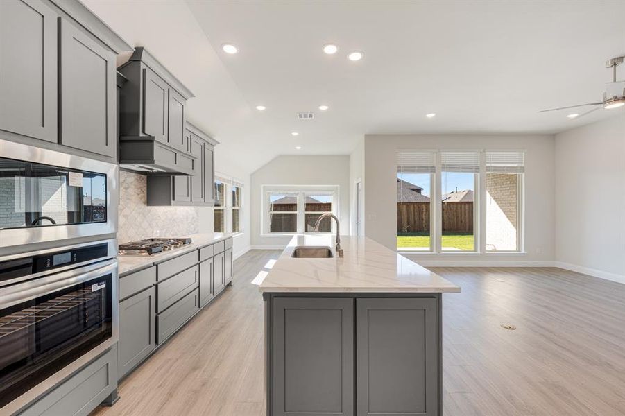 Furnished interior view inside a new home in ArrowBrooke Classic 50, Aubrey (Image 10).