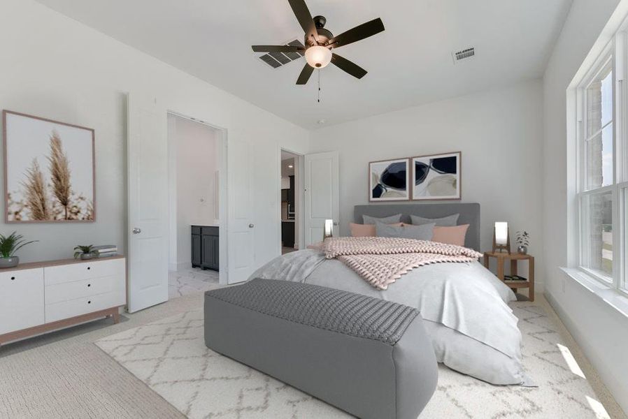 Furnished interior view inside a new home in Edgewater, Fate (Image 11). Furnished interior view inside a new home in Edgewater, Fate (Image 11).
