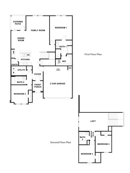 2D floor plan layout of this home in Trace, San Marcos, TX (Image 4).