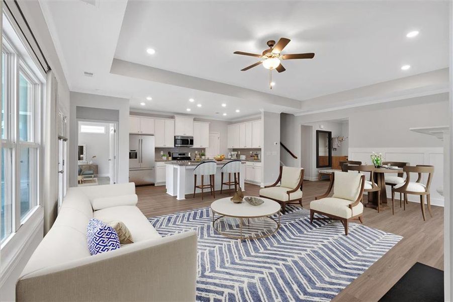 Furnished interior view inside a new home in Heritage Pointe at The Georgian, Villa Rica (Image 7).