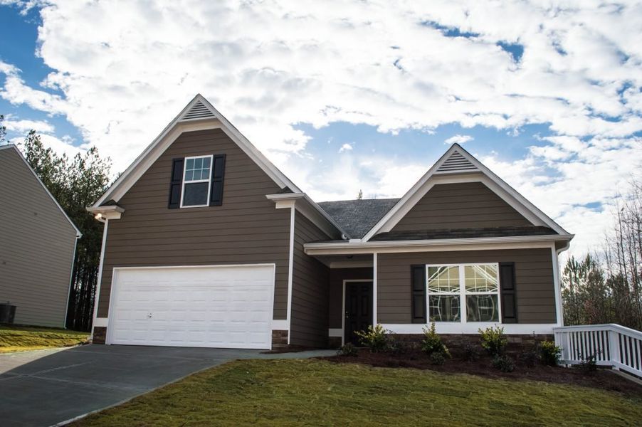 Representative exterior photo of a completed home built from the Poplar by Piedmont Residential in Falls Creek, Flowery Branch, GA (Image 19).
