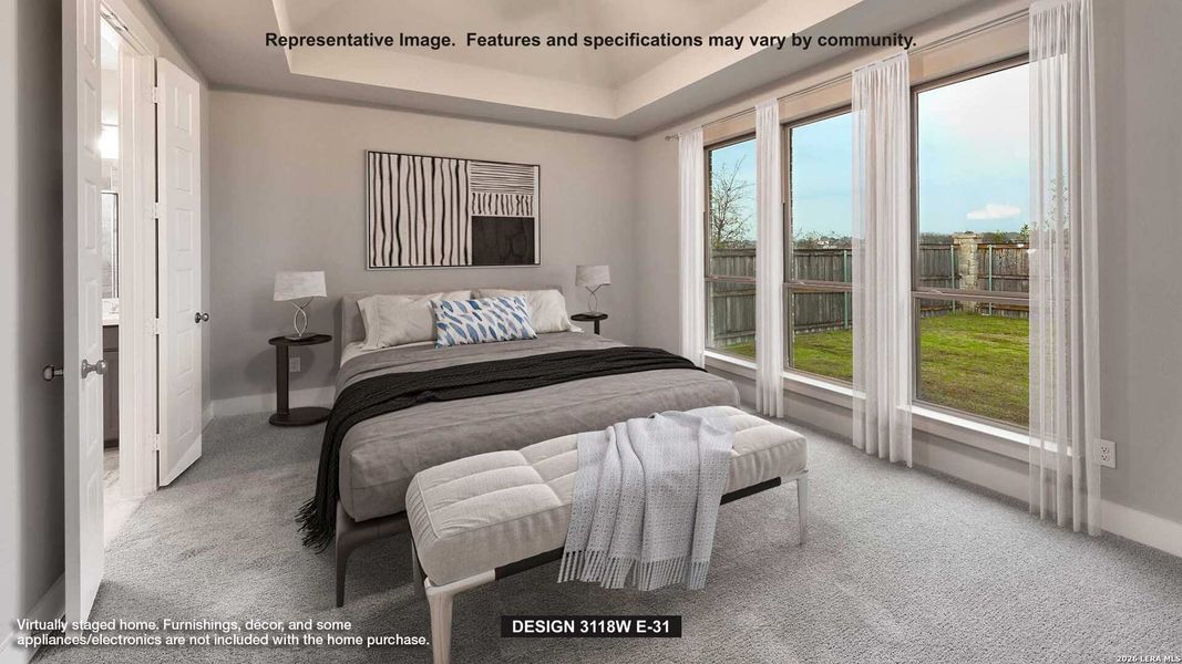 Furnished interior view inside a new home in Veramendi, New Braunfels (Image 6).