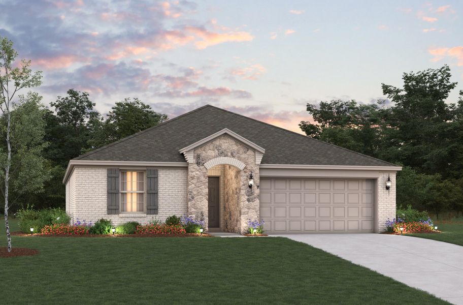 Representative exterior photo of a completed home built from the Sierra by Beazer Homes in Whitewing Trails, Princeton, TX (Image 10). Representative exterior photo of a completed home built from the Sierra by Beazer Homes in Whitewing Trails, Princeton, TX (Image 10).