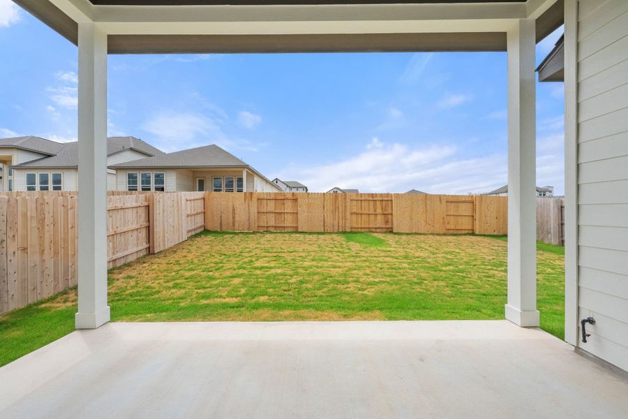 Exterior details and patio area of a home in Park Central, Georgetown (Image 26).