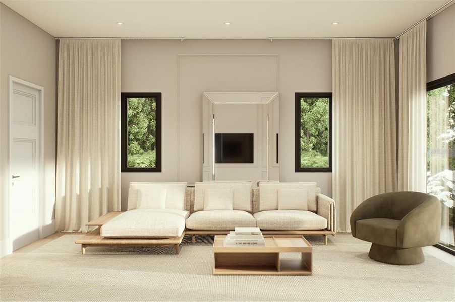 Furnished interior view inside a new home in , Montverde (Image 5). Furnished interior view inside a new home in , Montverde (Image 5).