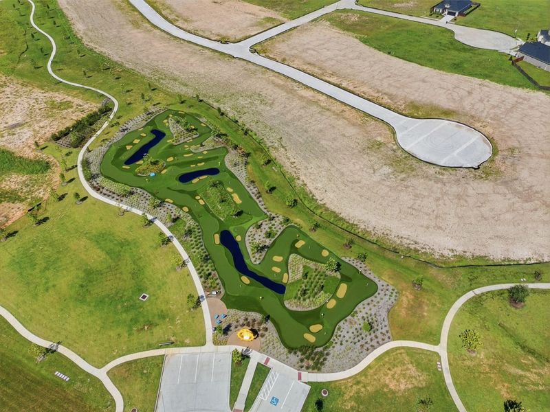 Meridiana's extensive amenity offerings include a community mini-golf course. Meridiana's extensive amenity offerings include a community mini-golf course.