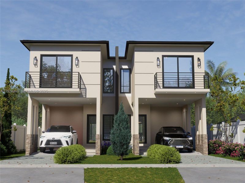 Front exterior of a new home in , Miami, FL, highlighting curb appeal (Image 13).