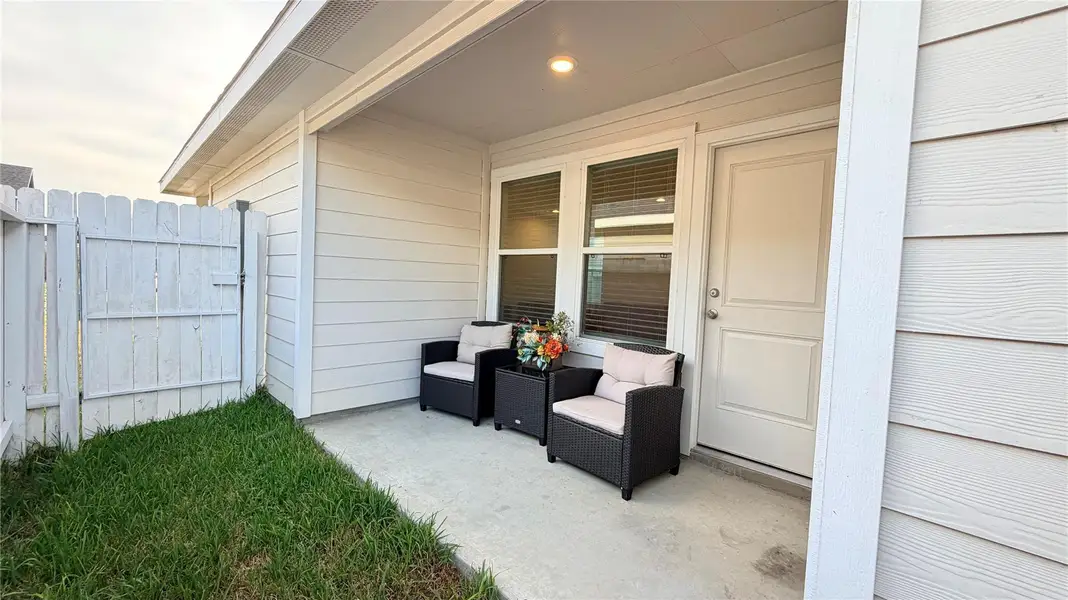 Exterior details and patio area of a home in , Conroe (Image 3). Exterior details and patio area of a home in , Conroe (Image 3).
