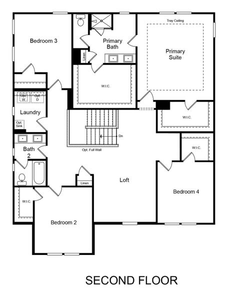 2D floor plan layout of this home in Auburn Glen, Dacula, GA (Image 5).