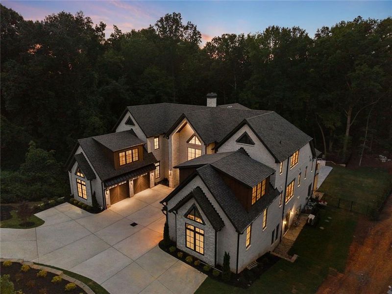 Front exterior of a new home in , Alpharetta, GA, highlighting curb appeal (Image 36). Front exterior of a new home in , Alpharetta, GA, highlighting curb appeal (Image 36).