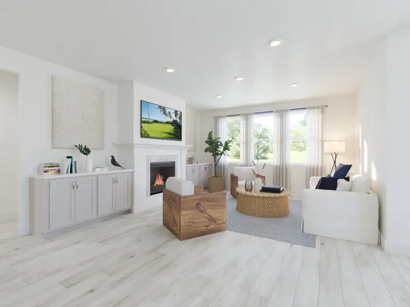 Spend family movie nights in the spacious great room.