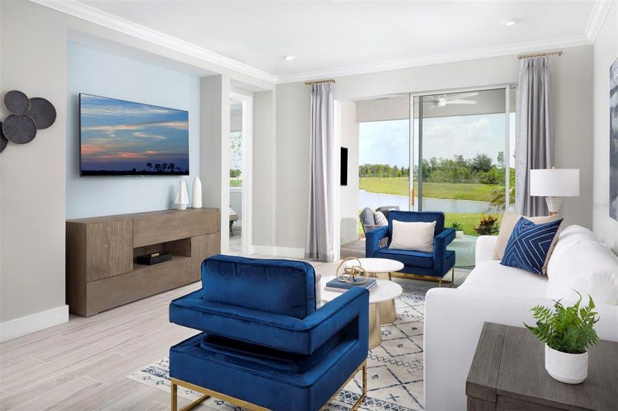 Furnished interior view inside a new home in Wellen Park, Venice (Image 7).