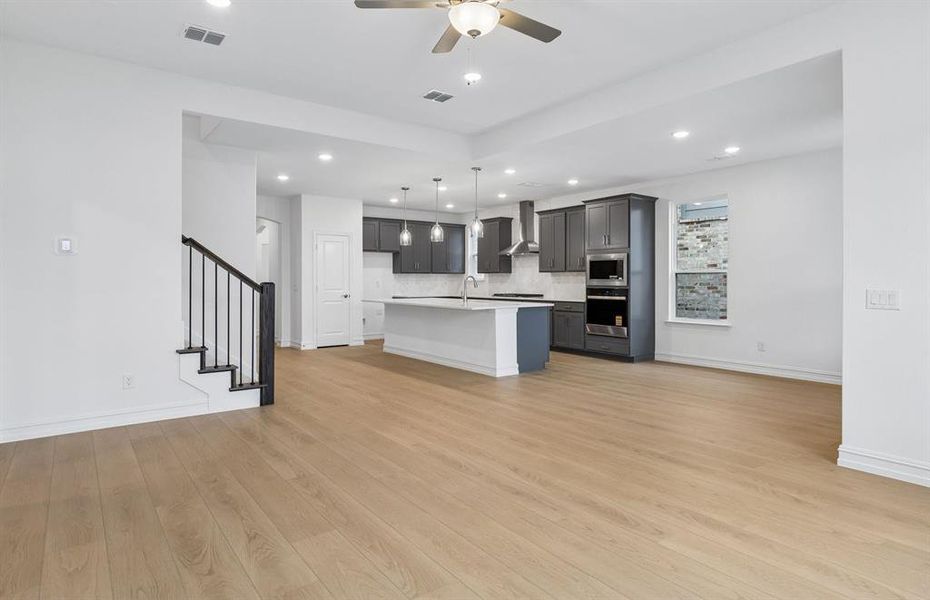 Open concept gathering room