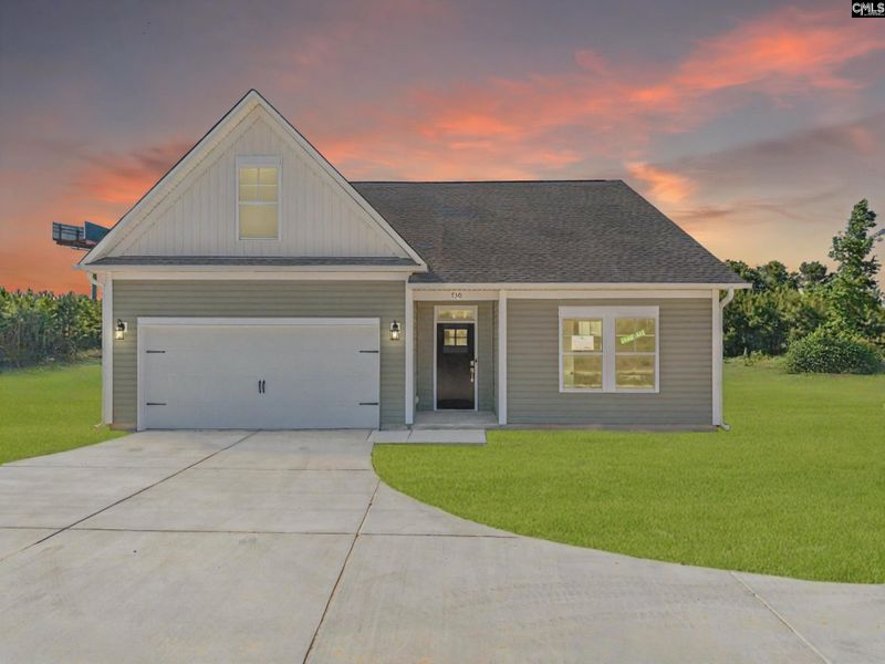 Front exterior of a new home in Beulah Church Road, Camden, SC, highlighting curb appeal (Image 2).