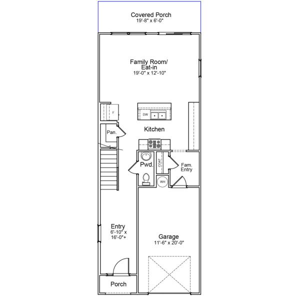 2D floor plan layout of this home in Laurinton Farms, Hopkins, SC (Image 2).