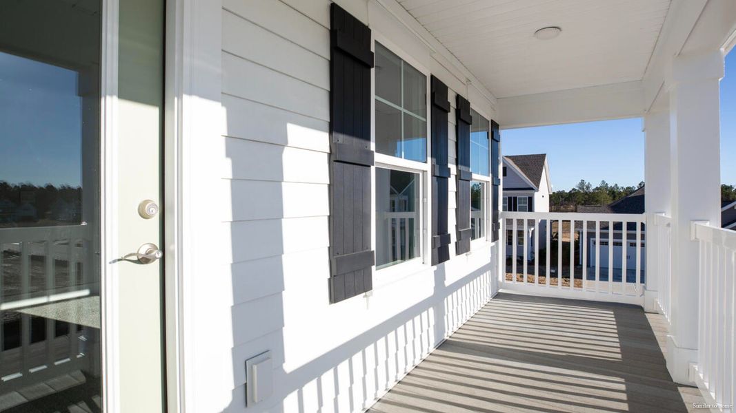 Exterior details and patio area of a home in The Haven at Indigo Preserve, Leland (Image 3).