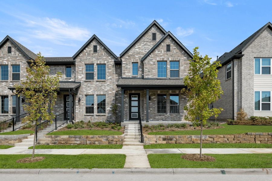 Front exterior of a new home in Karis, Crowley, TX, highlighting curb appeal (Image 1). Front exterior of a new home in Karis, Crowley, TX, highlighting curb appeal (Image 1).