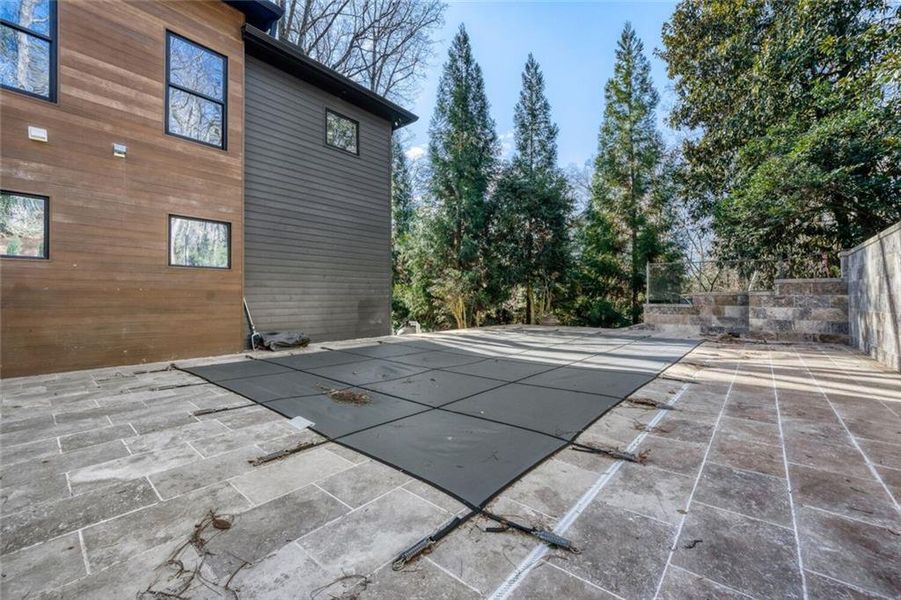 Exterior details and patio area of a home in , Atlanta (Image 2). Exterior details and patio area of a home in , Atlanta (Image 2).