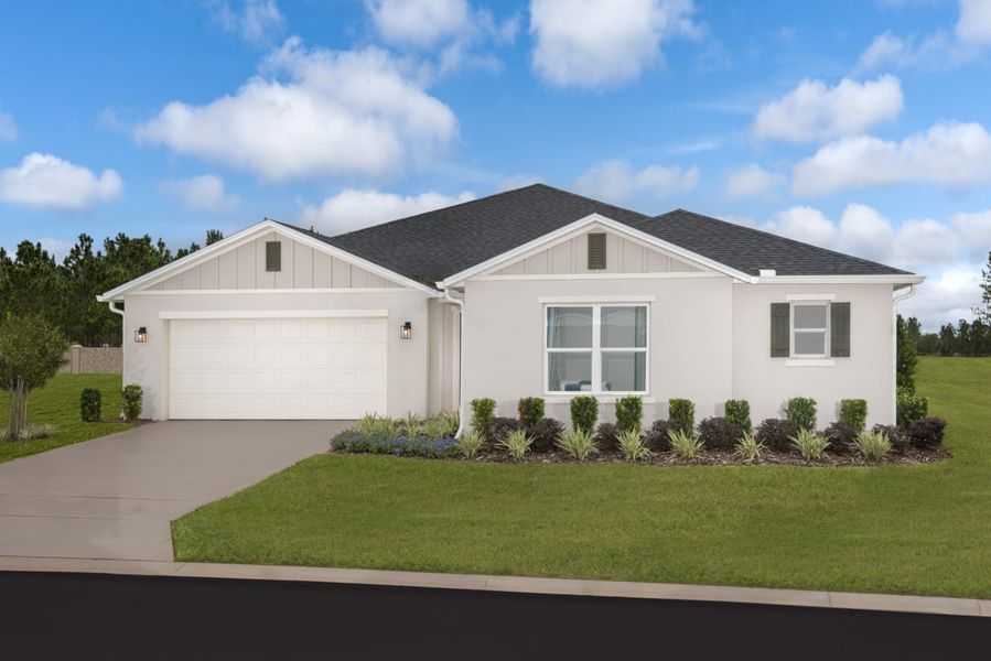 Representative exterior photo of a completed home built from the Plan 2342 Modeled by KB Home in Cedar Crossings III, Haines City, FL (Image 20).