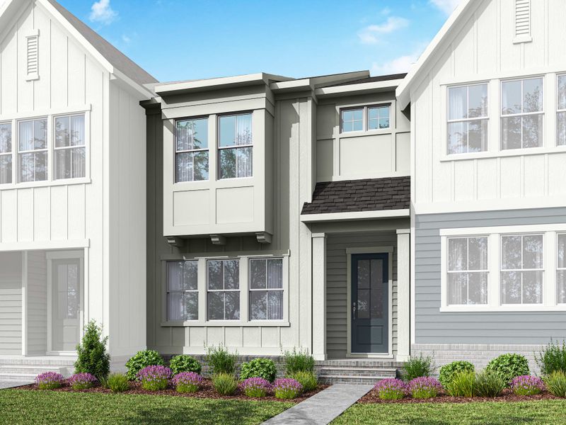 Representative exterior photo of a completed home built from the Sampson by Tri Pointe Homes in Holding Village, Wake Forest, NC (Image 17). Representative exterior photo of a completed home built from the Sampson by Tri Pointe Homes in Holding Village, Wake Forest, NC (Image 17).