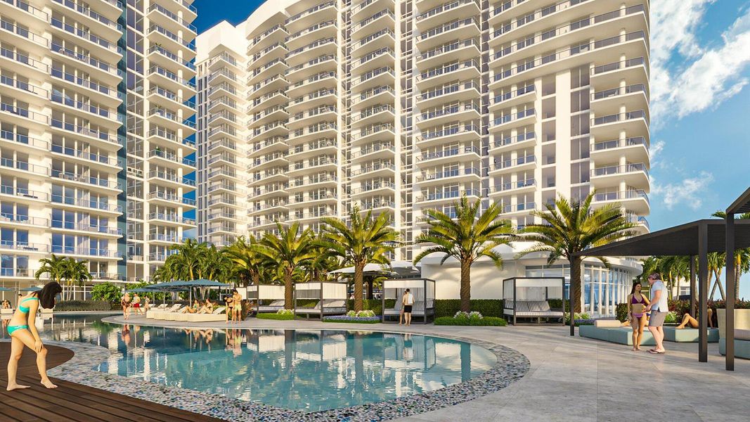 Resort Pool Rendering Resort Pool Rendering