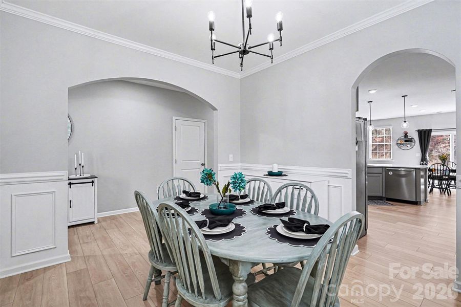 Furnished interior view inside a new home in Falls Cove at Lake Norman, Troutman (Image 9).