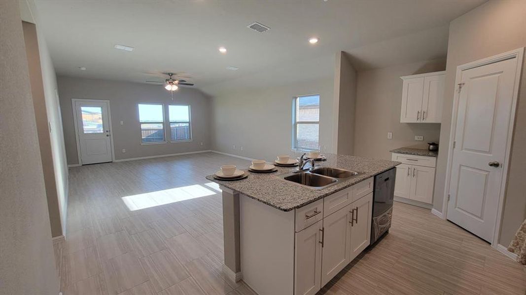 Furnished interior view inside a new home in Highlands at Chapel Creek, Fort Worth (Image 5). Furnished interior view inside a new home in Highlands at Chapel Creek, Fort Worth (Image 5).