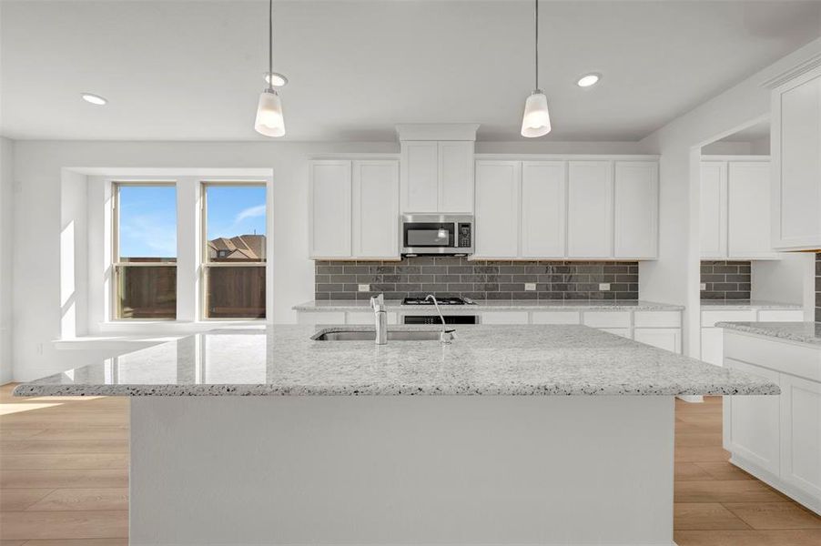 Furnished interior view inside a new home in Lily Creek at Sutton Fields, Aubrey (Image 4). Furnished interior view inside a new home in Lily Creek at Sutton Fields, Aubrey (Image 4).