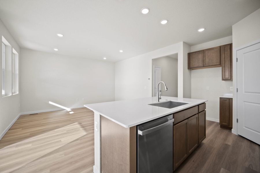 Furnished interior view inside a new home in The Trails at Aspen Ridge, Colorado Springs (Image 9).