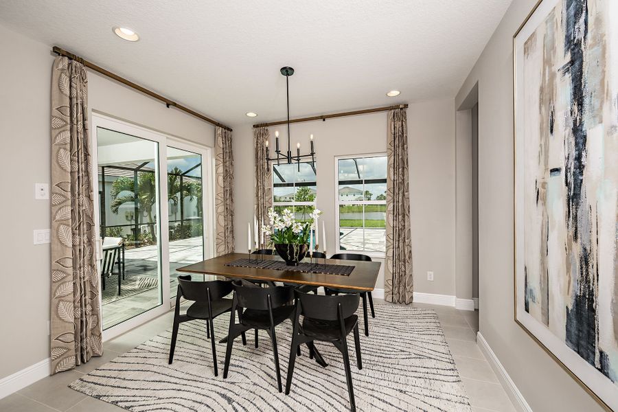 Representative furnished interior of a home built from the Pelican by Homes by WestBay in Crosswind Ranch, Parrish (Image 16).