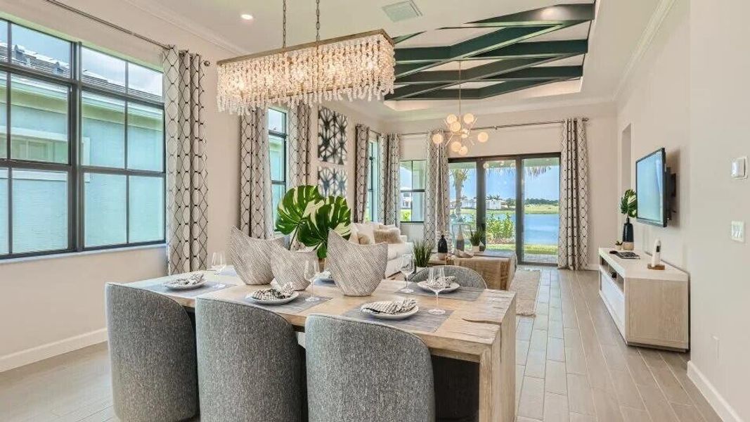 Furnished interior view inside a new home in Tesoro Club, Port St. Lucie (Image 16). Furnished interior view inside a new home in Tesoro Club, Port St. Lucie (Image 16).