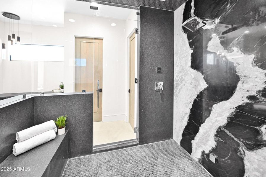 Steam Shower with Signature Granite Wall