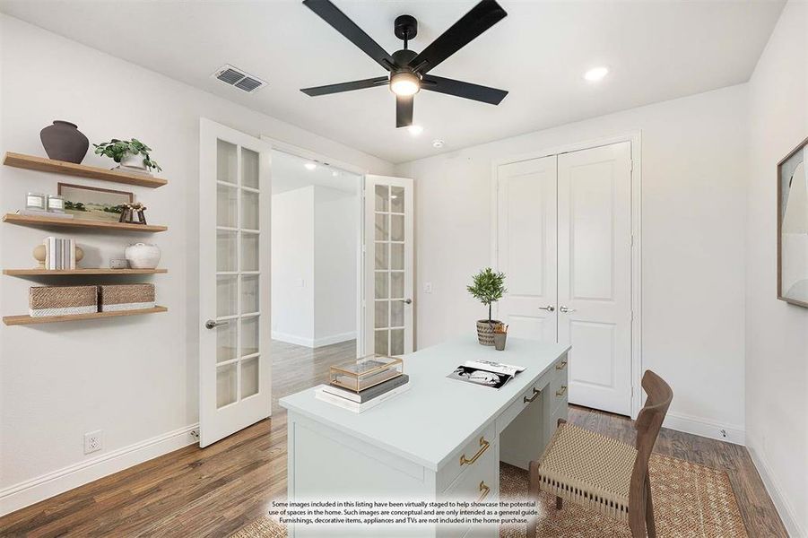 Furnished interior view inside a new home in Wildflower Ranch 60-65, Fort Worth (Image 8). Furnished interior view inside a new home in Wildflower Ranch 60-65, Fort Worth (Image 8).