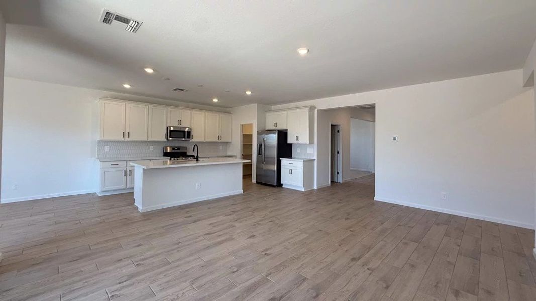 Great room and kitchen